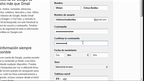 Como Crear Tu Correo En Gmail Youtube