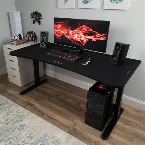 Ofm 63 Gaming Table With Gaming Mouse Pad Black Gaming Computer
