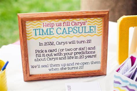 Birthday Time Capsule First Birthdays First Birthday Parties Kids