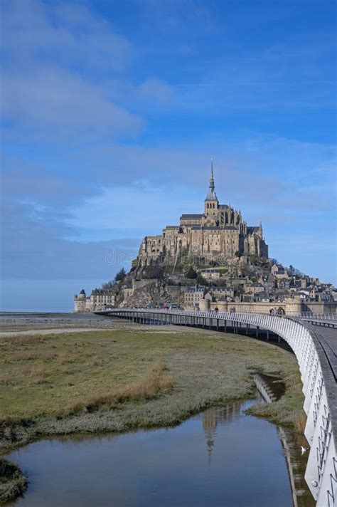 Medieval And Historic Site Of The Mont Saint Michel Abbey In France In