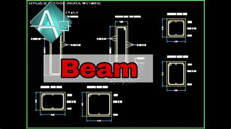Beam Section In Autocad Youtube