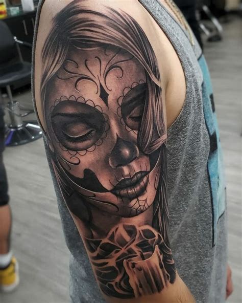 Discover More Than 70 Half Skull Half Face Woman Tattoo Super Hot In