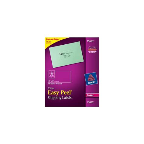 Avery Clear Easy Peel Shipping Labels For Laser Printers Labels On Popscreen