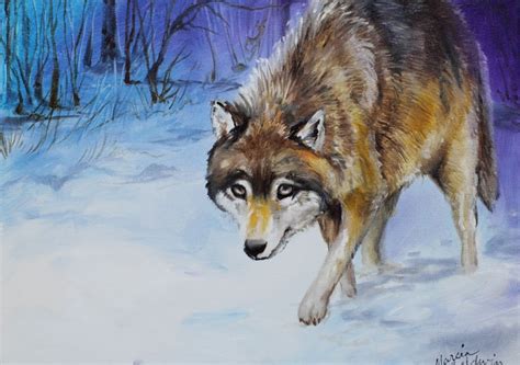 Daily Paintings Fine Art Originals By Marcia Baldwin Wolf Hunting