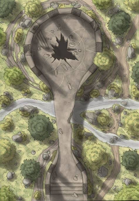 Tower Ruins Battle Map Dnd World Map Dungeon Maps Fantasy Map