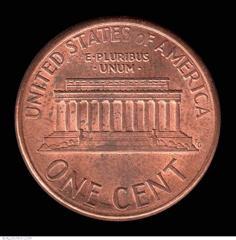 1 Cent 1991 Cent Lincoln Memorial 1959 2008 United States Of