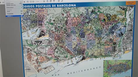 Impresión Mapa Barcelona Códigos Postales Youtube