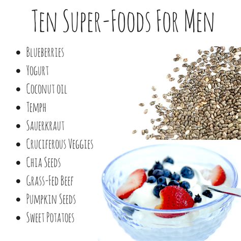 Ten Super Foods For Men Chia Seed Nutrition Facts Sweet Pumpkin Seeds