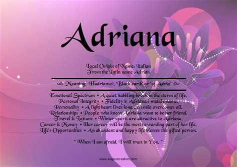 Adriana Gender Feminine Usage Italian Spanish Portuguese Romanian
