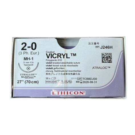 Sutura Vicryl 20 Refj246h Caja 36 Uds Salunatur