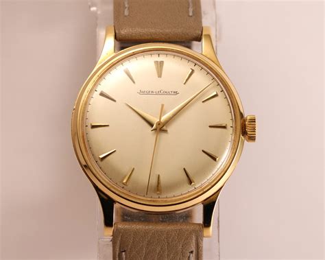 jaeger lecoultre 18k yellow gold beautiful condition fully serviced brussels vintage watches