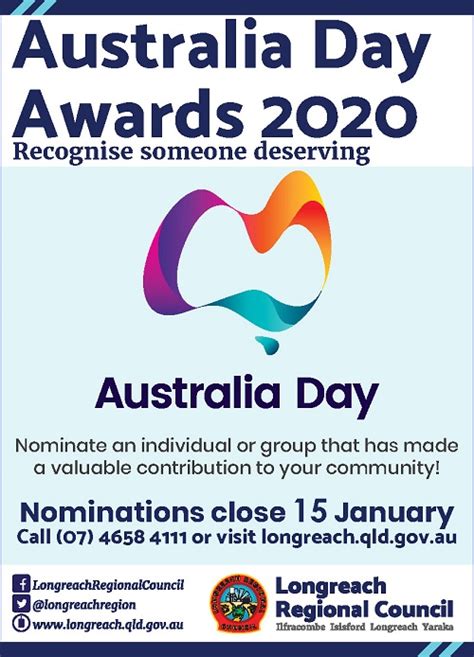 Australia Day Award Nominations Open Longreach Regional Council