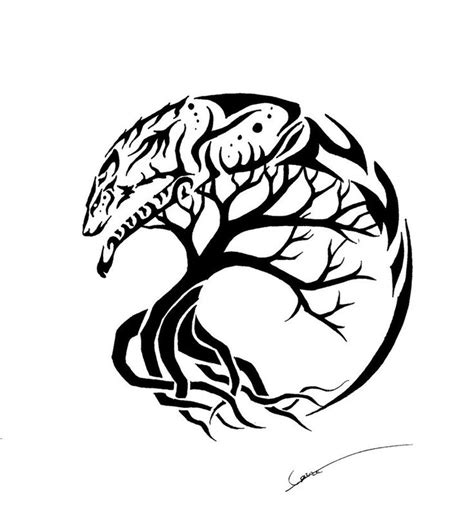 Spirit Wolf Tree Of Life Tree Of Life Tattoo Wolf Tattoos Celtic