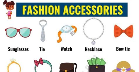 Fashion Accessories List Of Accessories For Men And Women In English