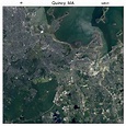 Aerial Photography Map of Quincy, MA Massachusetts