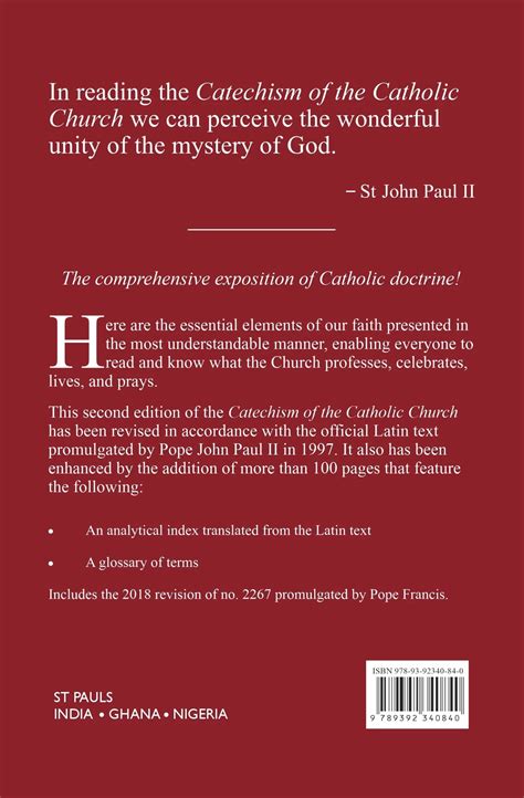 Catechism Of The Catholic Church 2nd Edition St Pauls Byb