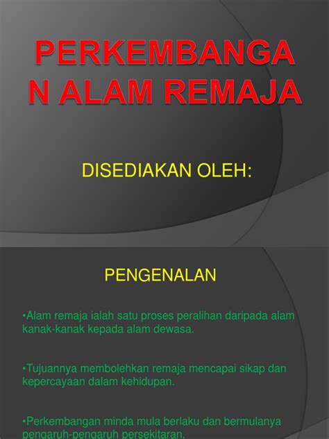 Perkembangan Alam Remaja Pdf