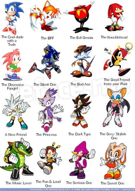 Sonic Characters Down To A Fine Science Sonic Franchise Sonic Sonic