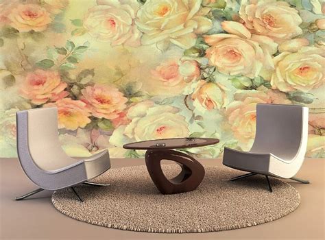 Custom Wallpaper Murals Delicate Rose Self Adhesive Vinyl Wall Sticker