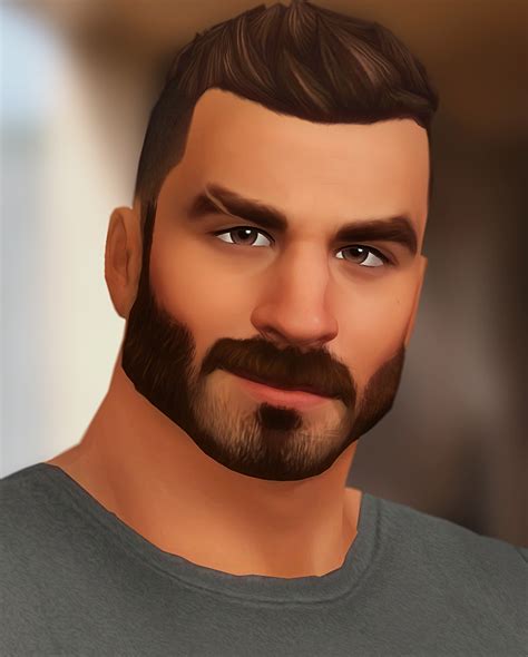 An Animated Image Of A Man With A Goatee And Beard Looking At The Camera