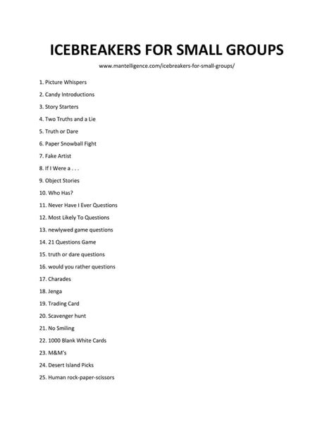 58 Best Icebreakers For Small Groups Fun Activities For Everyone