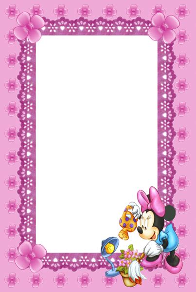 Cute Kids Prink Mini Mouse Transparent Frame Marcos Para Fotos