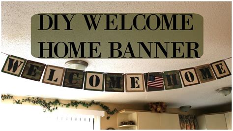 Diy Welcome Home Banner Homecoming Banner Youtube