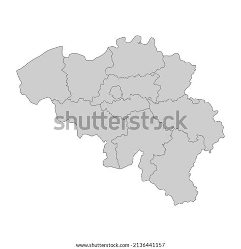 Outline Political Map Belgium High Detailed Stock Vector Royalty Free Shutterstock