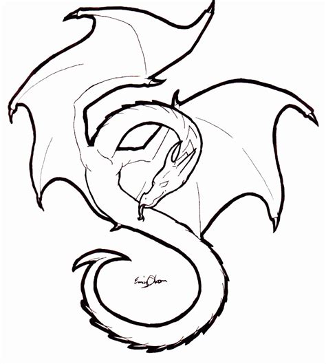 Dragon Outline Printable