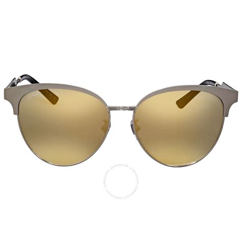 Maybe you would like to learn more about one of these? Gucci Gold Mirror Cat Eye Sunglasses GG0074SK00558 ...
