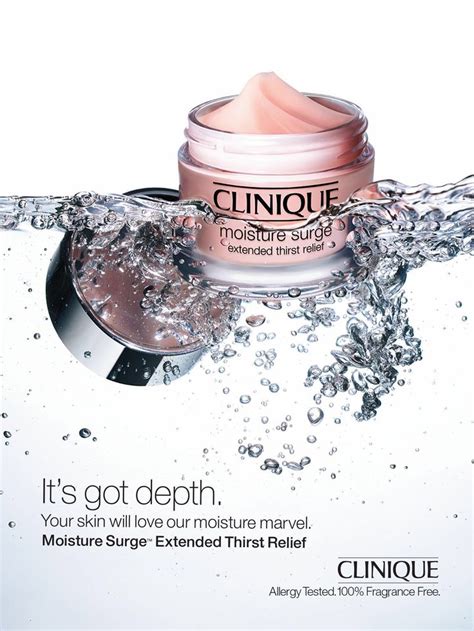 Clinique Skincare Advertising Moisture Surge Cosmetics Advertising