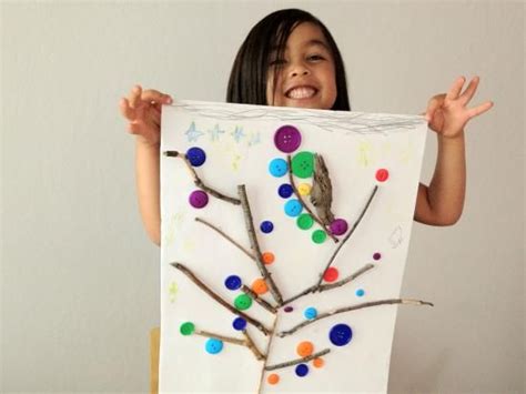 Button Tree Kids Crafts And Activities For Children Kiwi Crate Twig