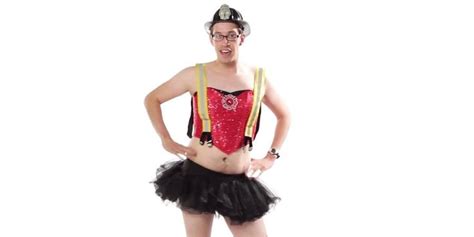 Men Try On Sexy Halloween Costumes Acknowledge How Ridiculous They