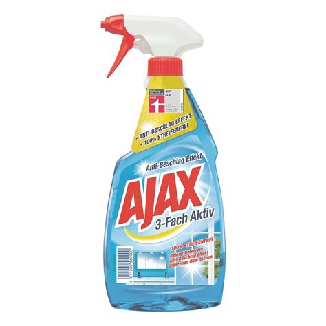 Ajax Glasreiniger Flächenreiniger 3 Fach Aktiv Inkl Anti Beschlag