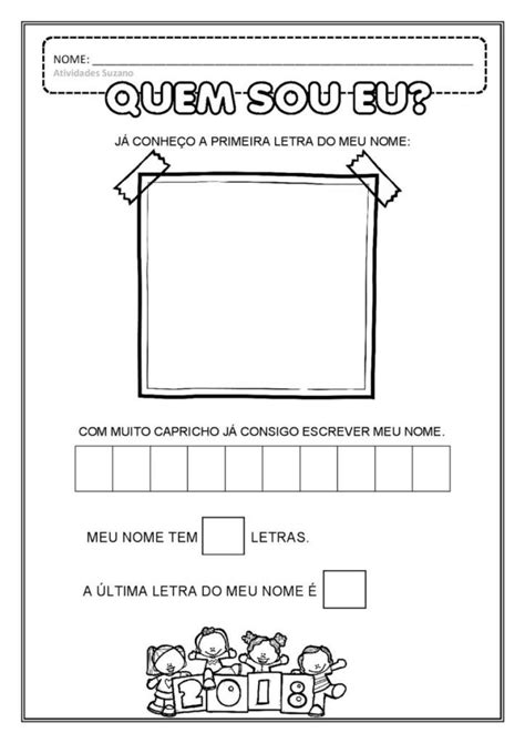 Atividades Quem Sou Eu Para Projeto Identidade Atividades Projeto