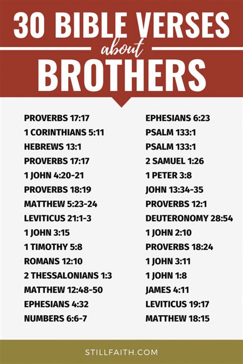 221 Bible Verses About Brothers Kjv
