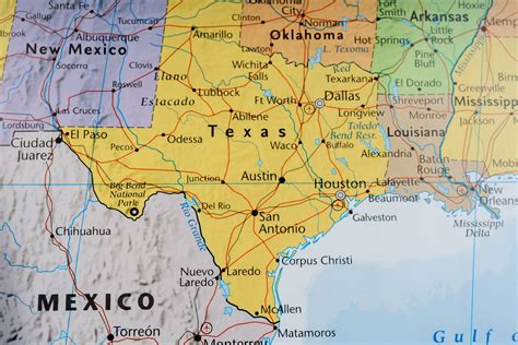 Texas And Mexico Border Map United States Map