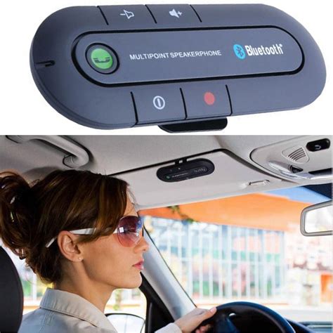 Wireless Bluetooth Handsfree Multipoint Speakerphone Speaker Car Kit