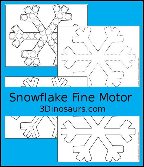 Free Snowflake Fine Motor Printables With 4 Pages Of Printables With