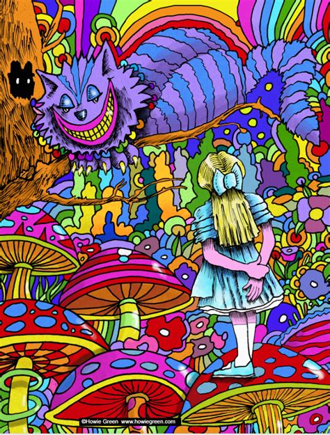 Trippy Alice In Wonderland Cat