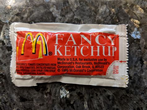 Mcdonalds Ketchup Packet Circa 1986 Mcdonalds Restaurant Snack