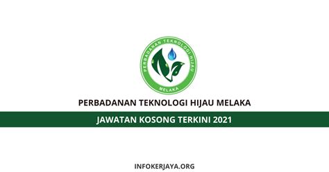 Administrative assistant, financial planning analyst, customer service representative and more on indeed.com. Jawatan Kosong Perbadanan Teknologi Hijau Melaka • Jawatan ...