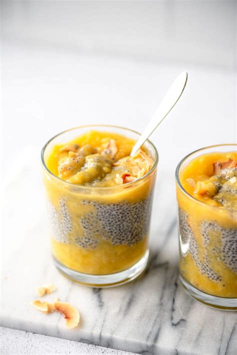 Easy Mango Chia Pudding Just 4 Ingredients Running On Real Food