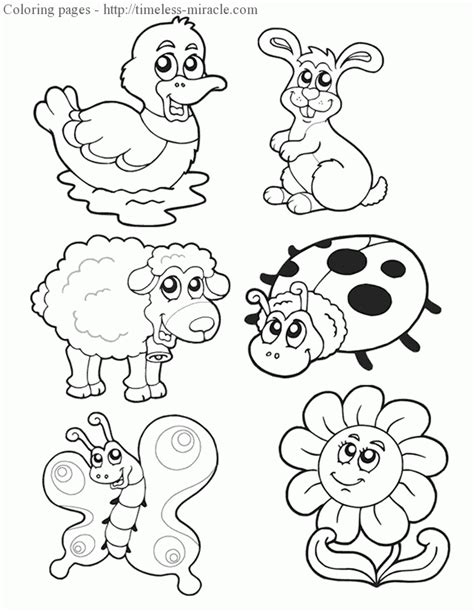 Spring Animals Coloring Pages Timeless