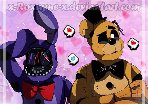 Withered Bonnie X Withered Golden Freddy At By X Roxayne X On Deviantart Fnaf Fnaf Art