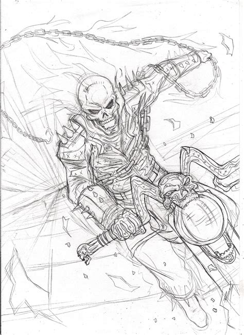 Ghost Rider Sketchy Sketch By Rauzitos On Deviantart