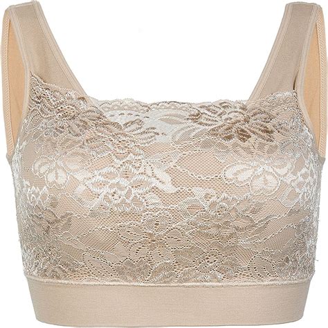 Suktat Womens Bra Soft Seamless Cami Removeable Pad Lace