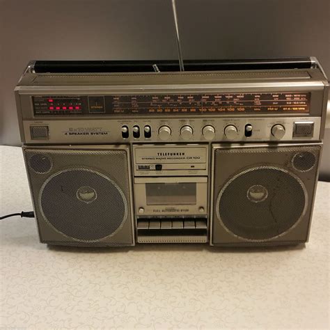 Vintage Telefunken Cr100 Ghettoblaster Radiorekorder Transistor 1980er