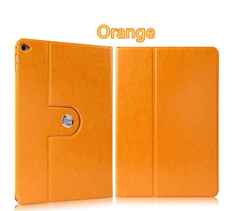 360 Rotation Orange Best Leather Apple Ipad Air 2 Cases Ipcc09 Cheap