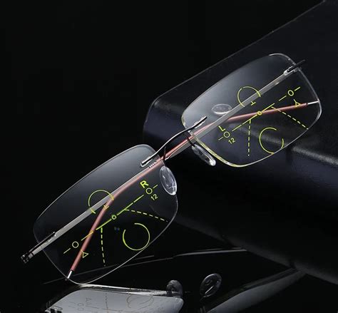 Ultralight Rimless Progressive Multifocal Multifocus Multi Focus